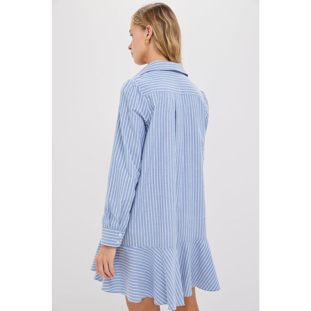 =TUCKERNUCK Blue Stripe Callahan Shirt Dress Size XS NWT Retail $148 Tuckernuck - Picture 2 of 8